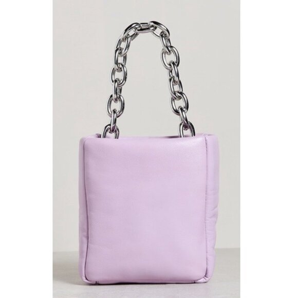 NWT Stand Studio Diya Padded Leather Crossbody Bag in Powder Purple - Picture 1 of 10